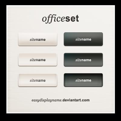 office
 set by easydisplayname photoshop resource collected by psd-dude.com from deviantart