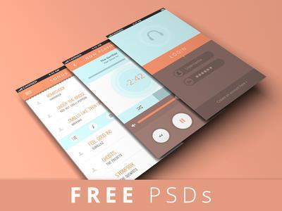 Screen Layers App Display PSD Free