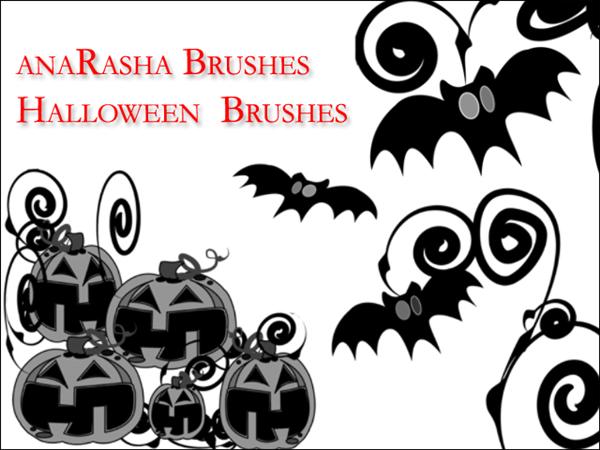 Halloween Brushes For Photoshop: Bats And Pumpkins