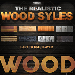 Wood Photoshop <span class='searchHighlight'>Styles</span> and Actions psd-dude.com Resources