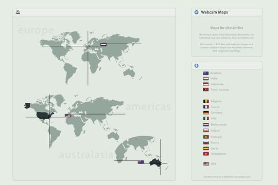 World Map PSD Files