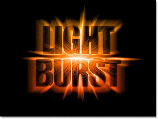 Light Burst Text Effect Using Zoom Blur in Photoshop