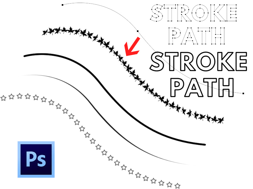Stroke path in Photoshop