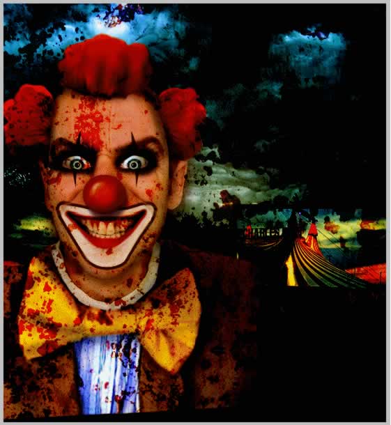 Scary Clown Photoshop Manipulation