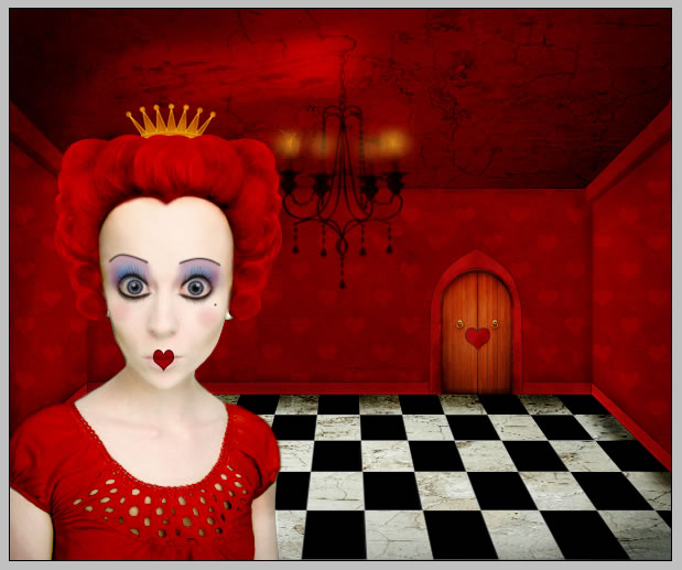Red Queen Caricature Photo Photoshop Tutorial