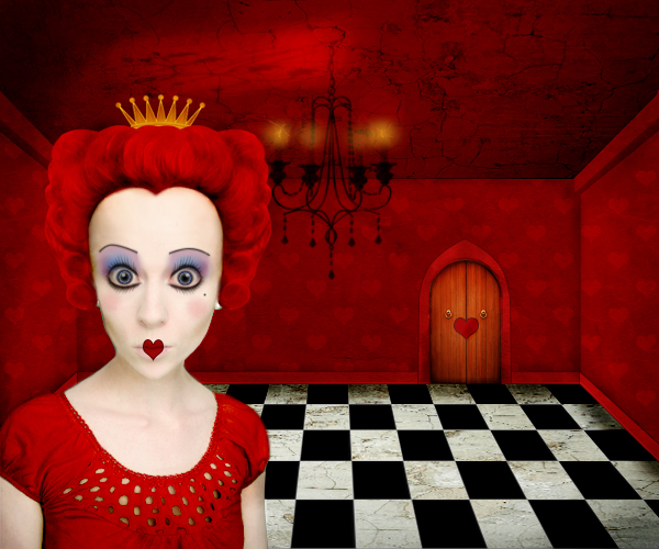 Photoshop Tutorial Red Queen Caricature Photo (Alice in Wonderland)