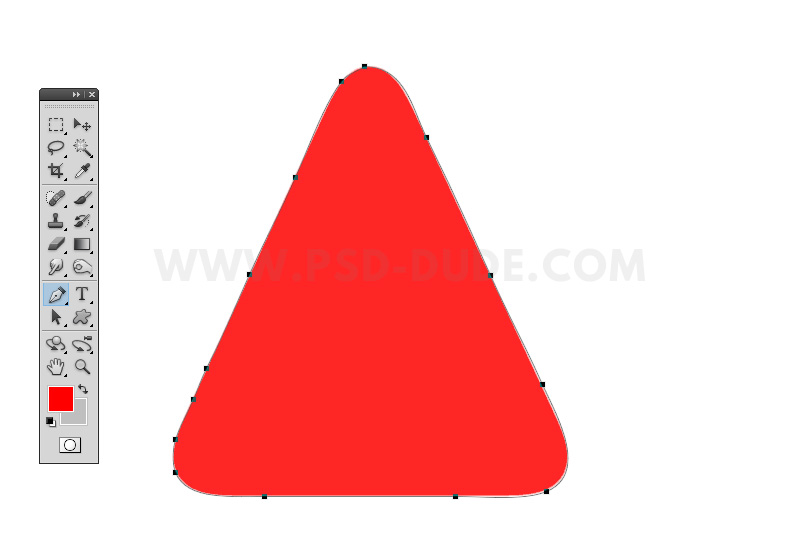 Rounded triangle Photoshop