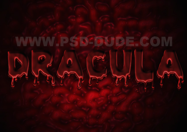 dripping blood text effect in photoshop