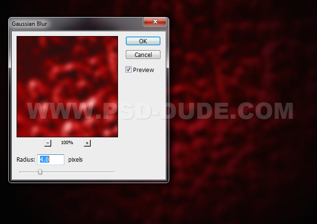 gaussian blur filter in photoshop