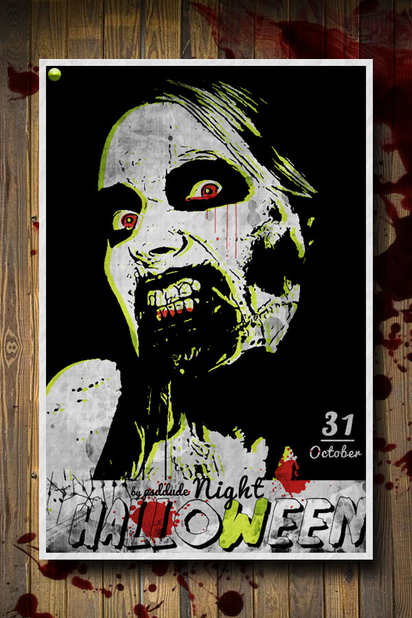 Create a Zombie Halloween Party Flyer in Photoshop